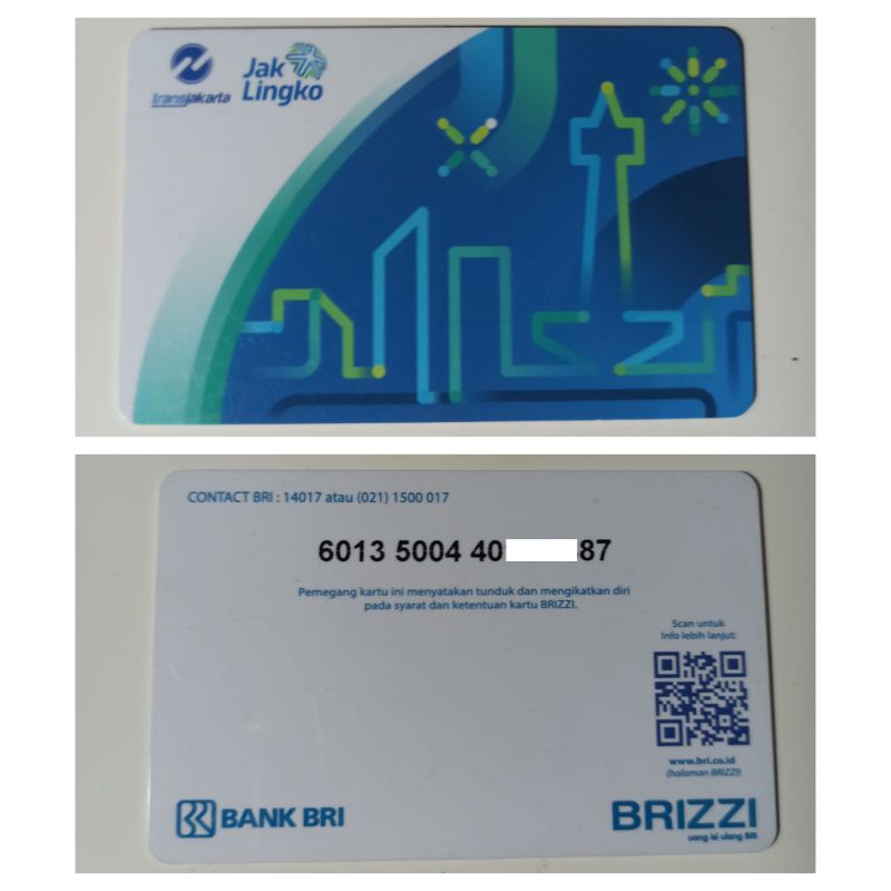 Kartu JakLingko BRIZZI Bank BRI Original 100%