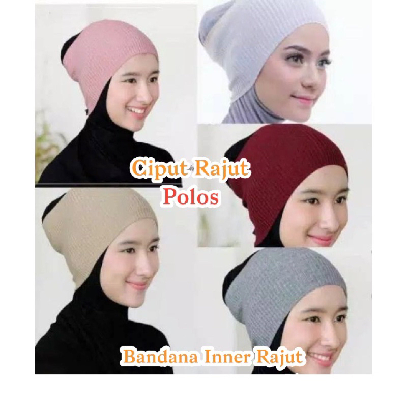 Bandana Ciput Rajut Polos