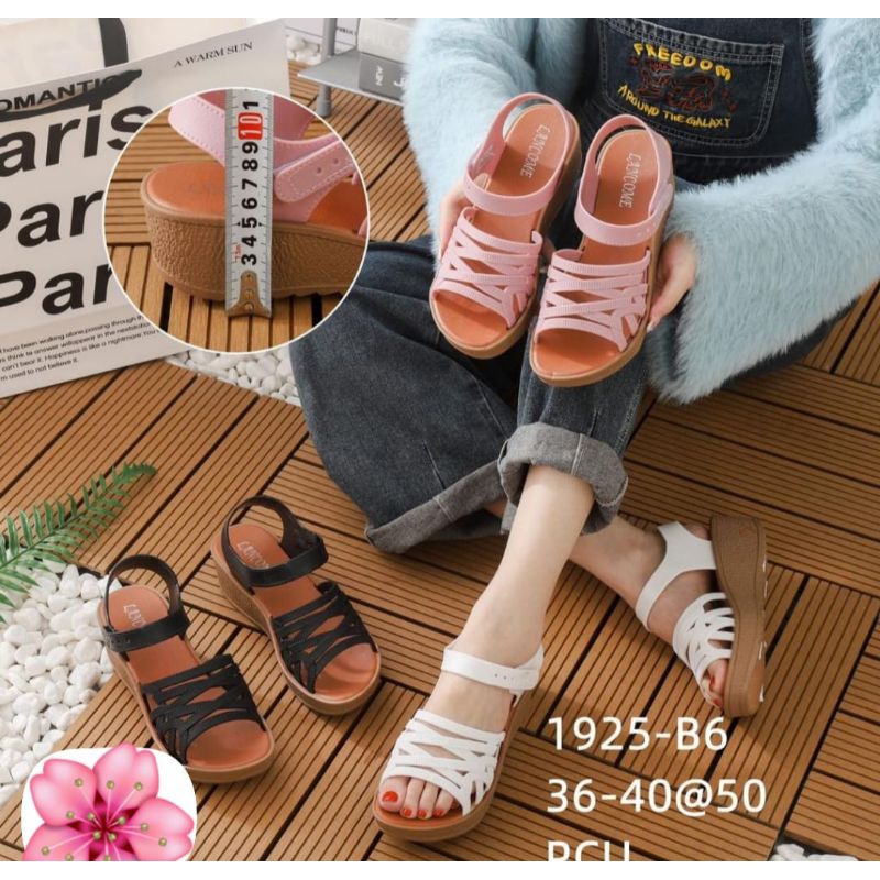 SENDAL WEDGES LANCOME BAHAN JELLY TEBAL
