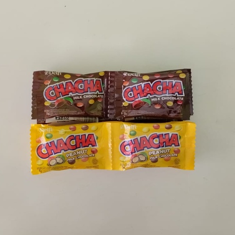 

Chacha Delfi Renceng 5 gr isi 10 Sachet Peanut Milk Chocolate Permen Rasa Cokelat