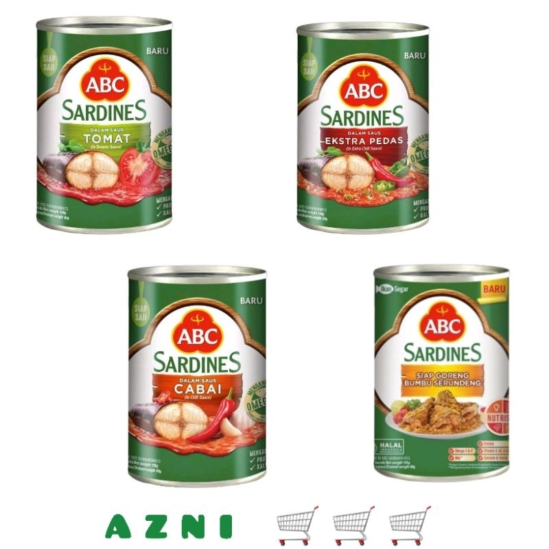 

ABC SARDEN KECIL 155 g - TOMAT/ CABAI/ EKSTRA PEDAS/ SERUNDENG/ ALL VARIAN