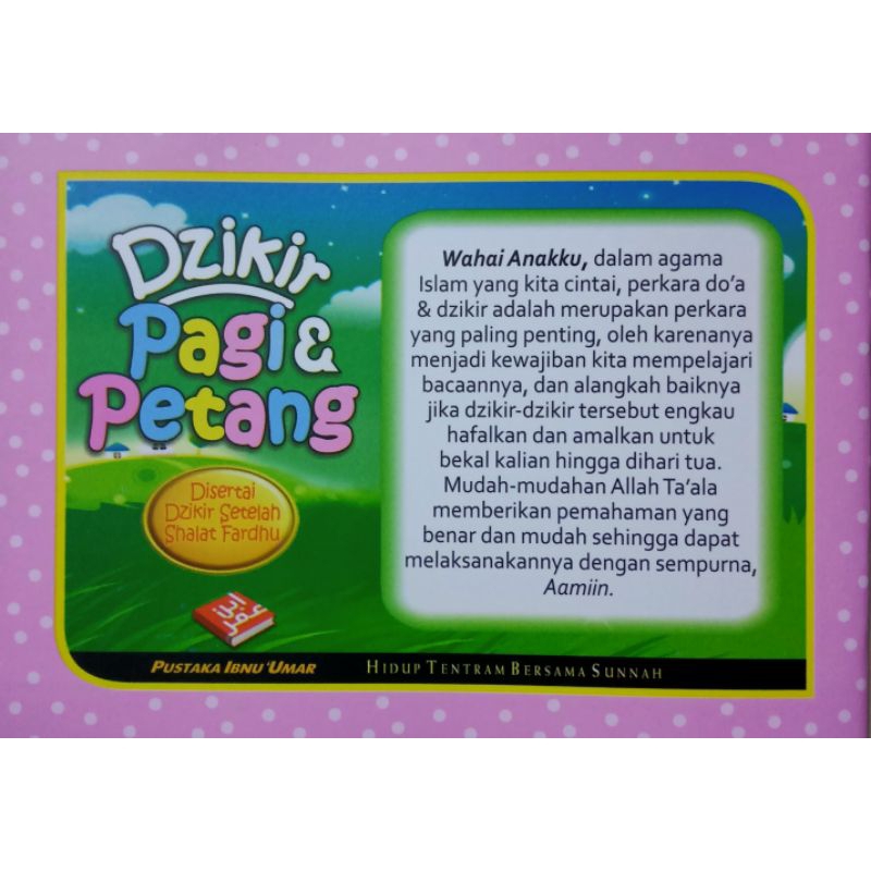 Buku Anak Dzikir Pagi &amp; Petang Bergambar