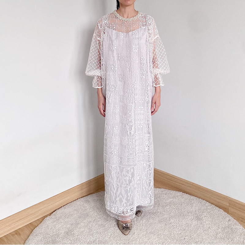 KINA ATELIER - Aleina Dress in broken white