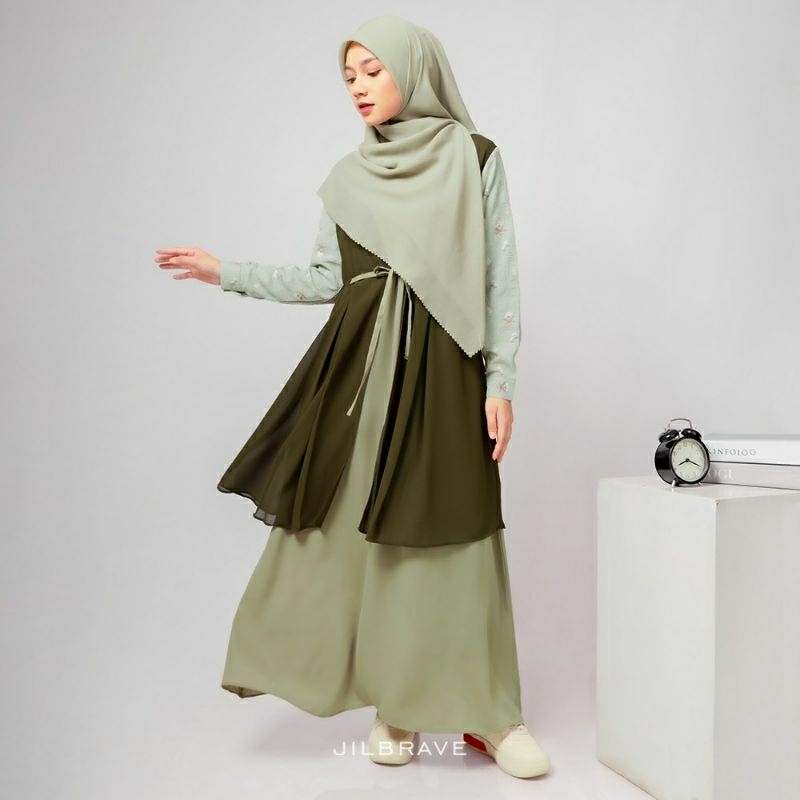 Viviane Dress Jilbrave Matcha