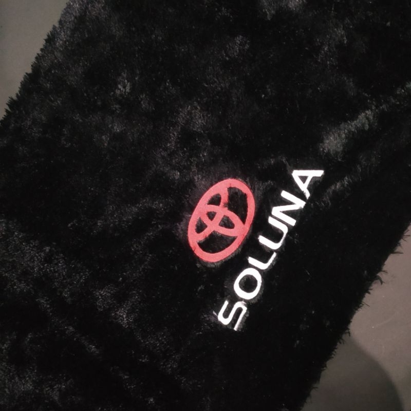 Cover alas karpet pelindung dashboard mobil sedan toyota SOLUNA bulu bordir custom nama