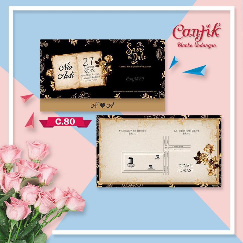 Blangko Undangan Seri Cantik 80
