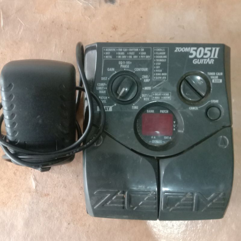 efek gitar zoom 505 plus adaptor