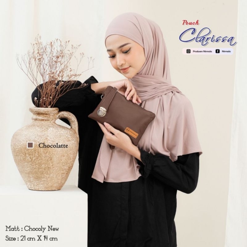 PRE ORDER POUCH CLARISSA BY NIRMALA BAHAN CHOCOLY ANTI AIR PREMIUM WATERPROOF