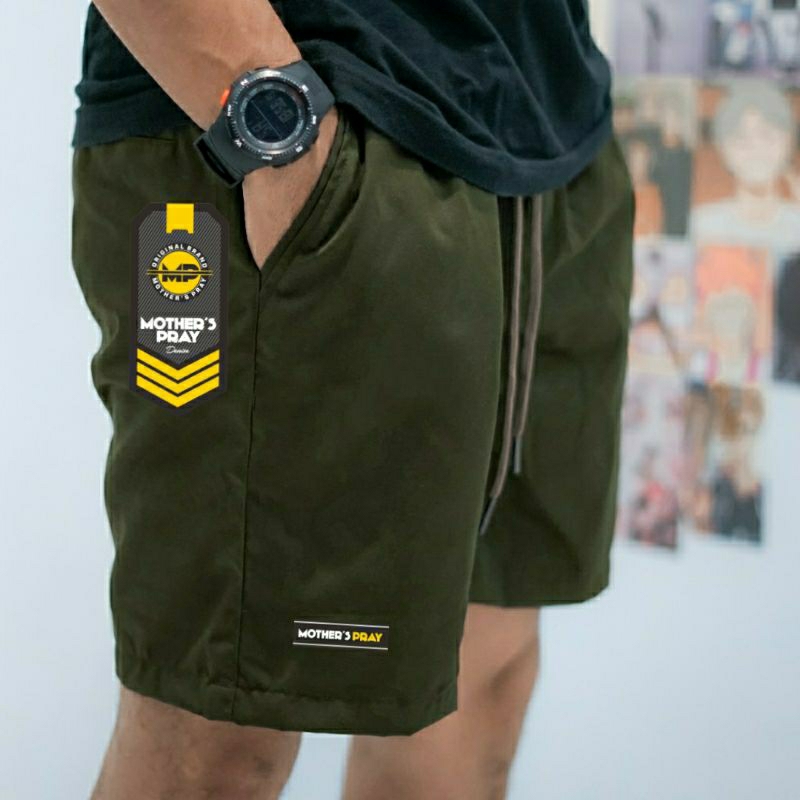 COD l Celana Pendek MOGE /BOARSHORT Pria Cowok Dewasa Katun Premium Hitam,Mocca, Cream,Abu M L XL