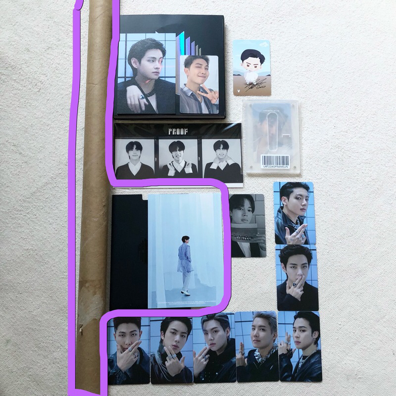 Proof Standard Postcard V, Poster BTS Proof, Album BTS Proof Compact Unsealed, Triptcyh JIN, POB Wev