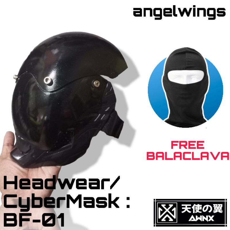 MASKER TOPENG HELM HALLOWEEN ROBOT CYBERPUNK CYBERMASK ZERO FORM 01 - AWNX_ZF//01