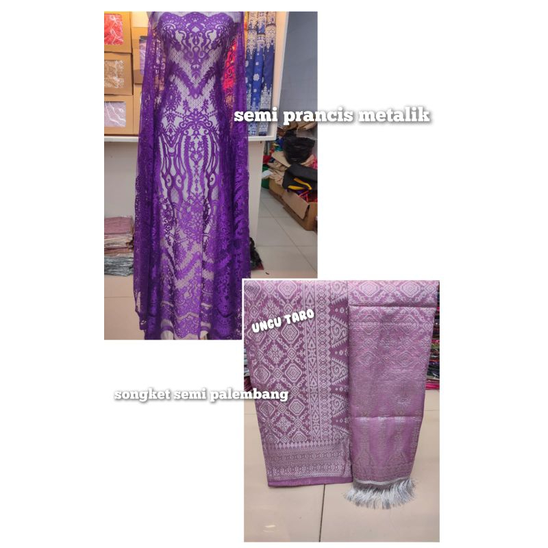 Semi France Fatmawati Metalic Set Songket Mesin Palembang