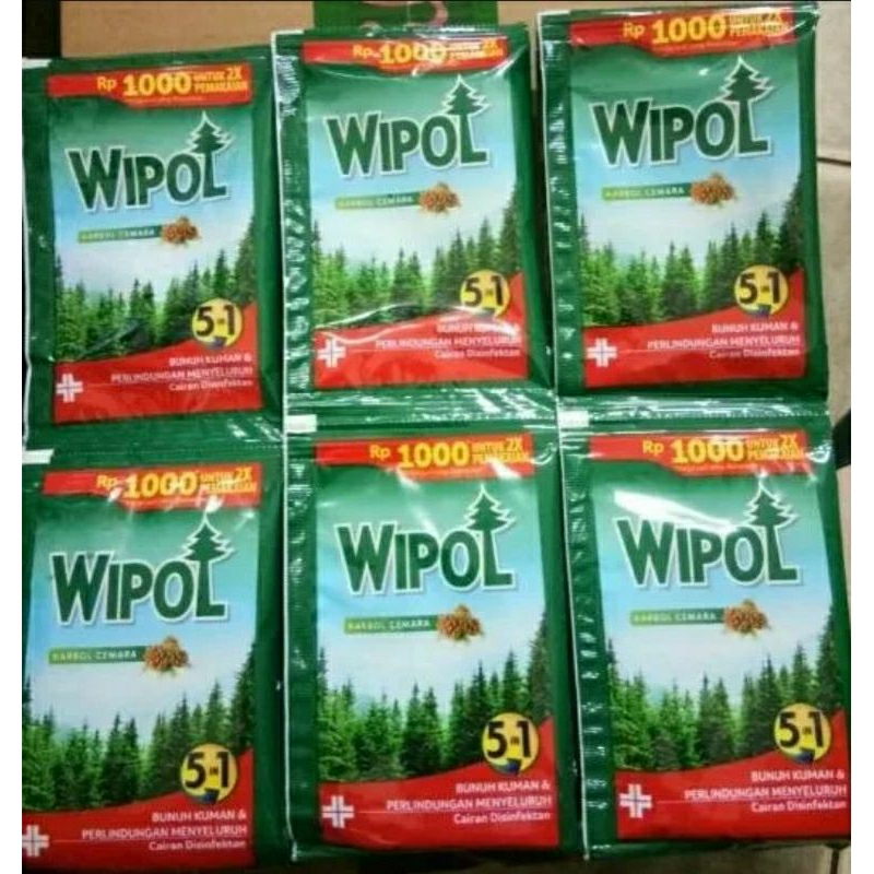 WIPOL SACHET Renceng 40ml x 12 / WIPOL KARBOL Pembersih Lantai Sachet Renceng / Cairan Desinfectant