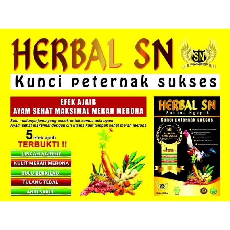 HERBAL SN AYAM SEHAT MAKSIMAL MERAH MERONA