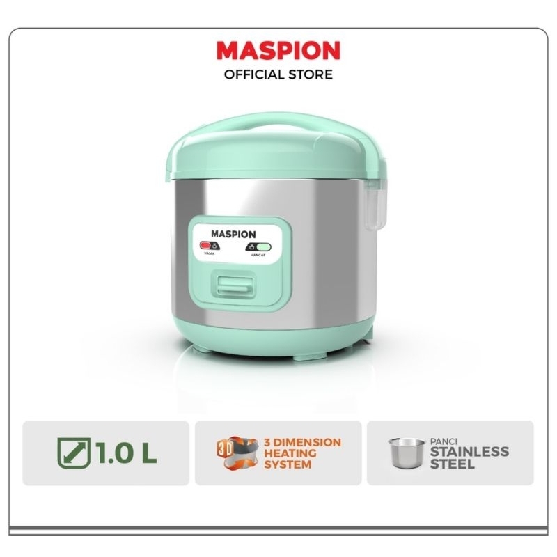 Maspion MRJ 1003 TSS  Magic Com Rice Cooker Stainless 1L / Maspion MRJ