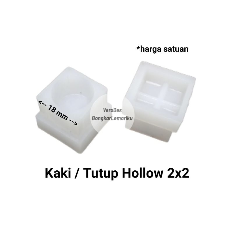 Tutup Hollow 2x2 Plastik / Kaki Kursi Meja Holo