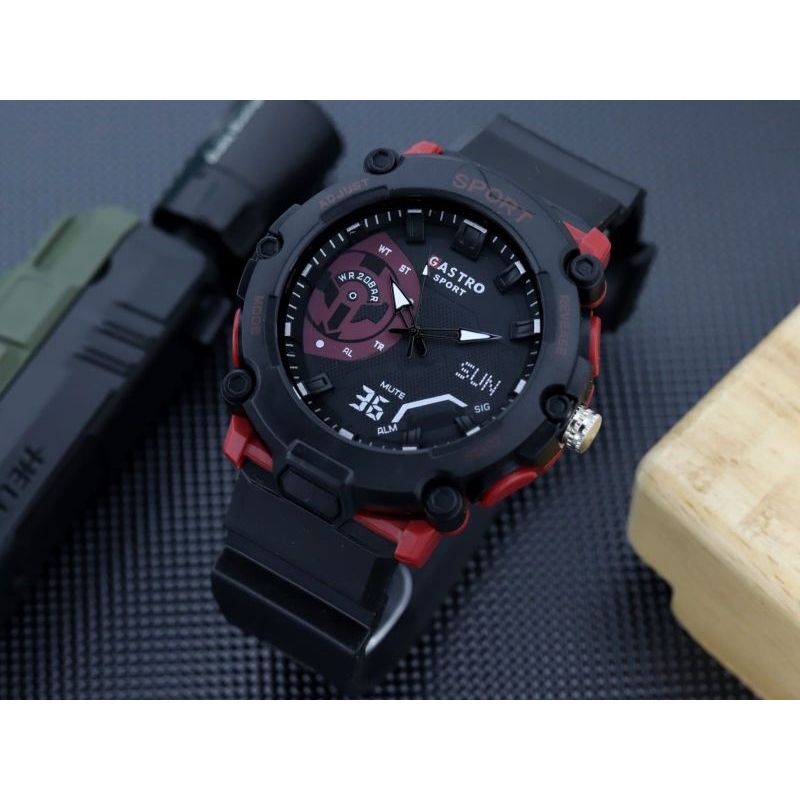 Jam Tangan Gastor Pria/Jam Tangan Anak Analog Rubber Free Box