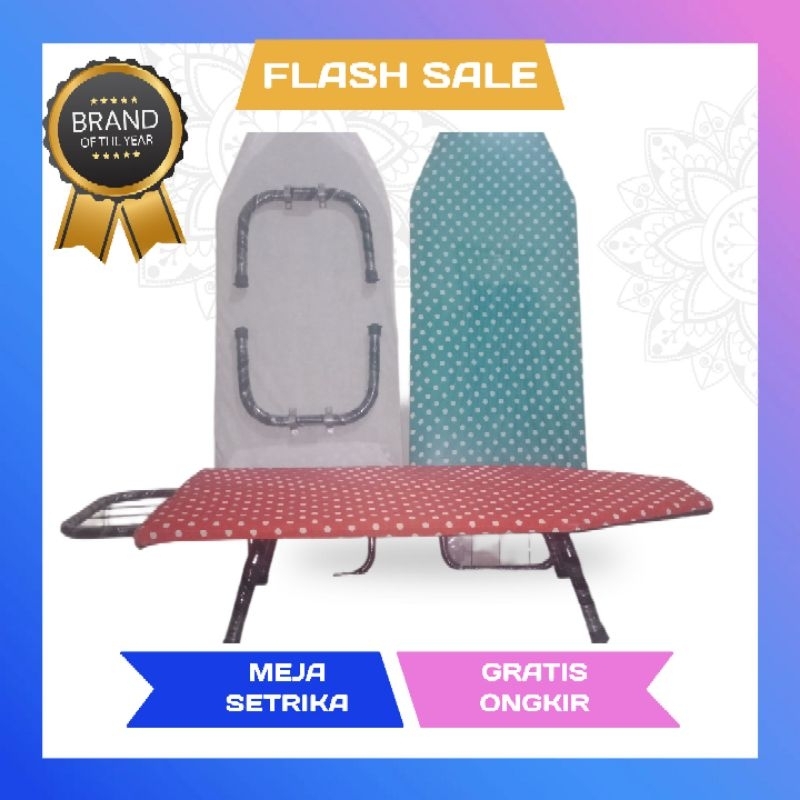 meja setrika duduk polkadot /meja setrika lipat