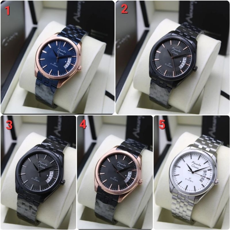 ORIGINAL GARANSI RESMI 1 TAHUN JAM TANGAN PRIA ALEXANDRE CHRISTIE ANALOG RANTAI STAINLESS STEEL ARLO