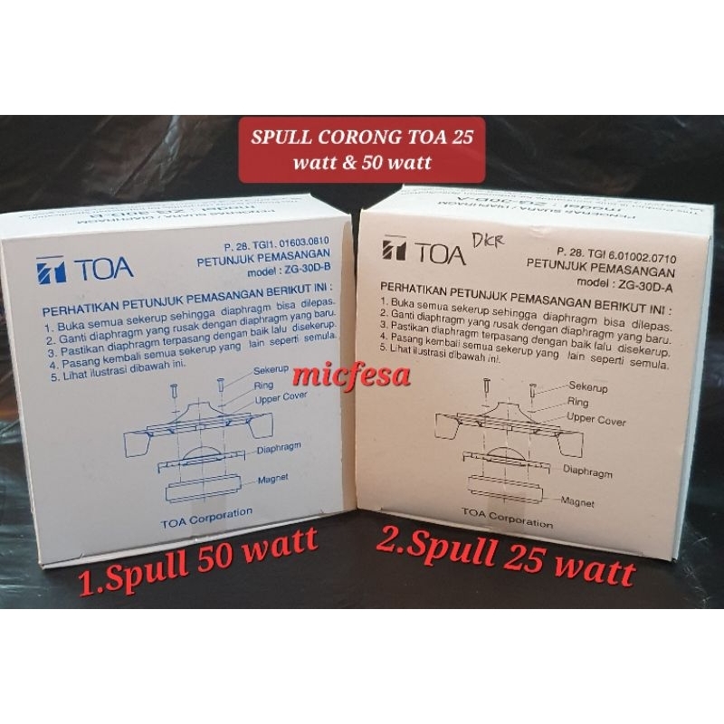 Spull Speaker Corong ToA 25 Watt &50 Watt