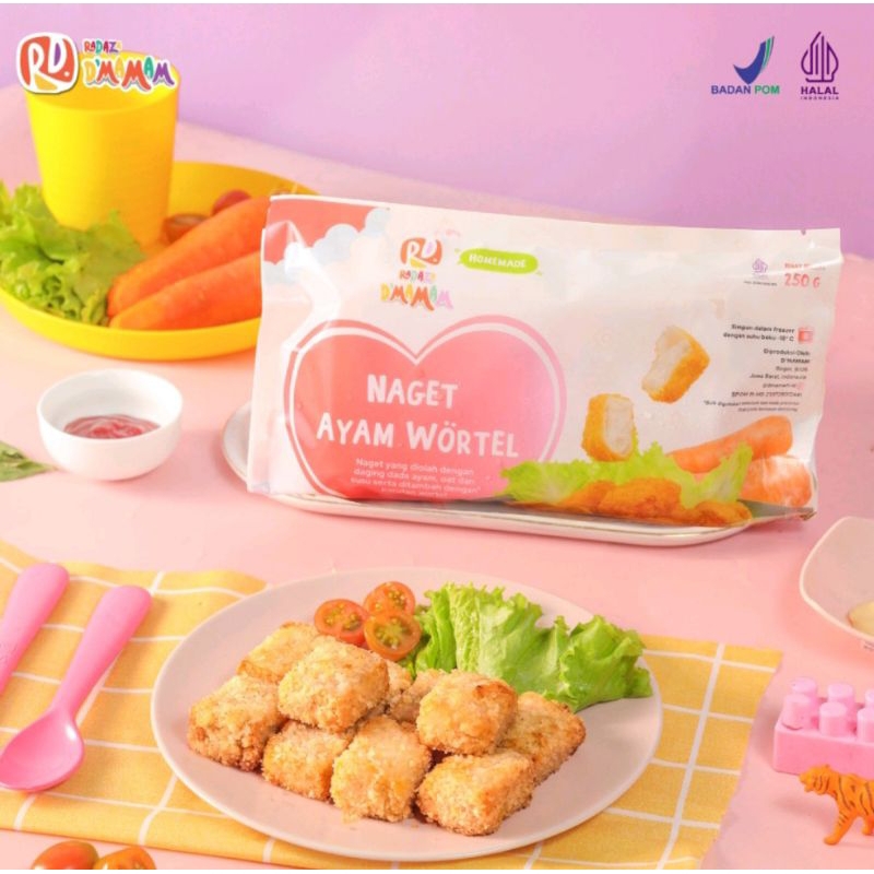 

NUGGET AYAM WORTEL FROZEN FOOD / MAKANAN BEKU SEHAT DMAMAM