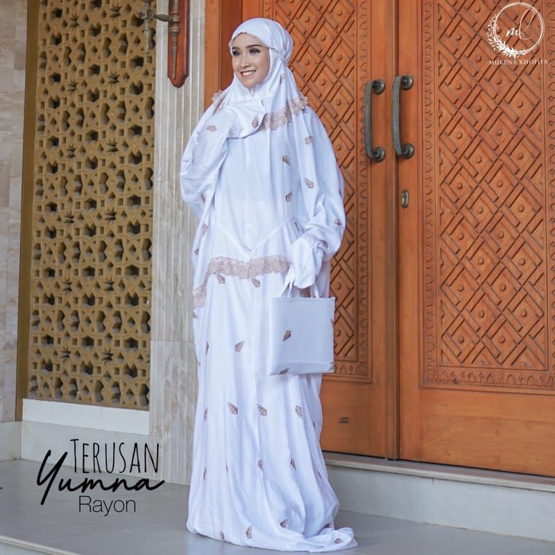 Mukena Putih Mukena Terusan Lajuran Mukena Rayon Adem Mukena Terusan