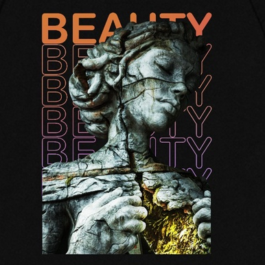 Ribsgold Kaos Oversize Graphic Pria - BeautyArt