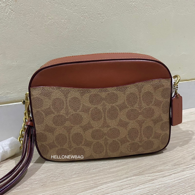 Tas Coach original - Coach camera bag in signature tan rust