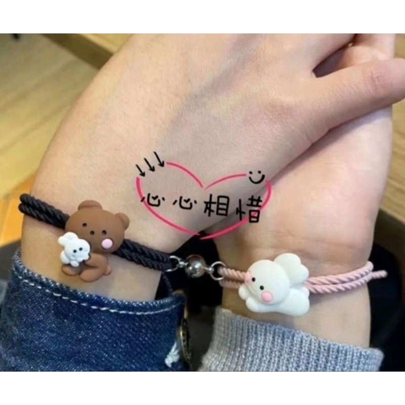 Gelang Couple Pasangan Bestie Gelang Magnet (Harga per Pasang)