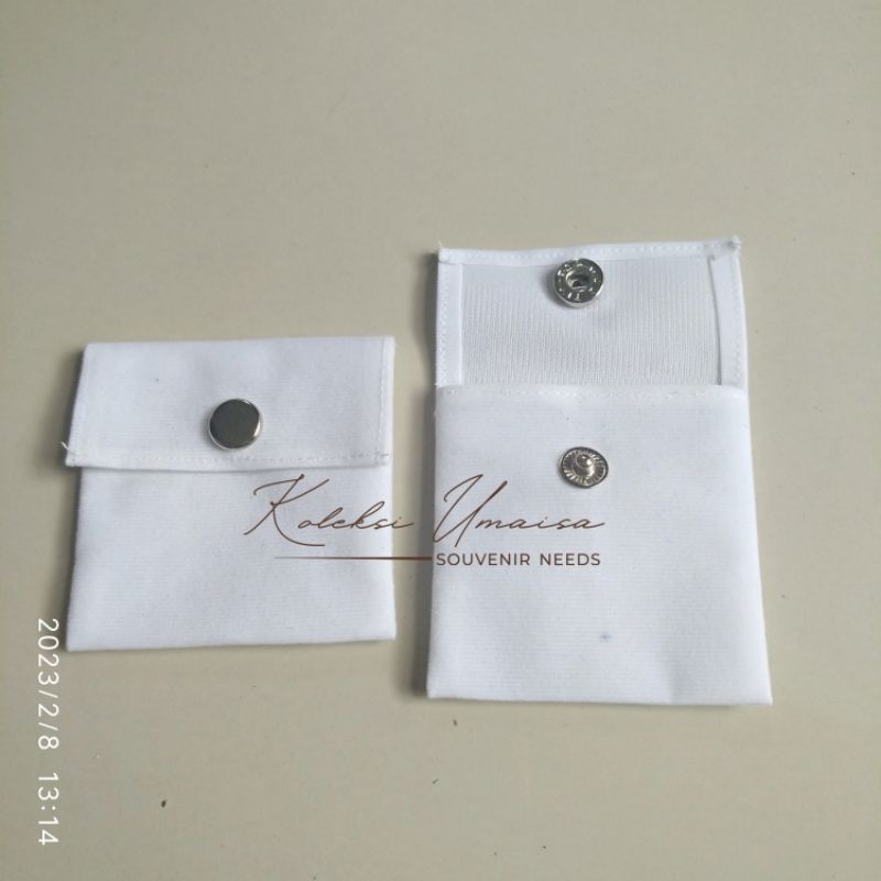 

ready stock packaging jewellery flap pouch bludru+kancing