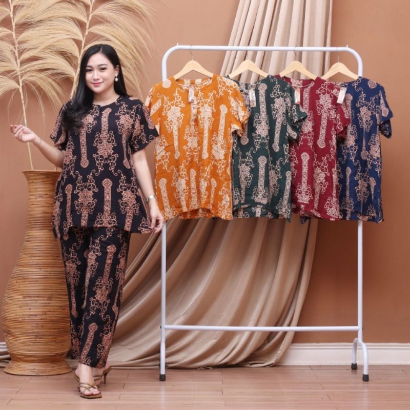 Setelan Jumbo Rayon Wanita Kekinian Piyama Baju Tidur Busui Kancing Depan Terbaru