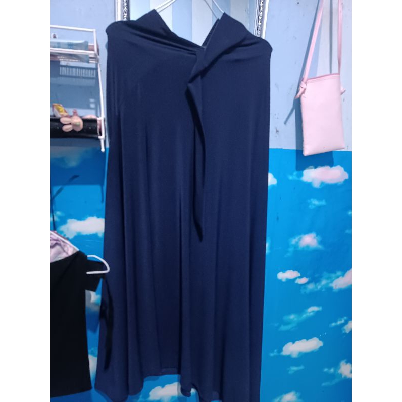 preloved french khimar navy pekat