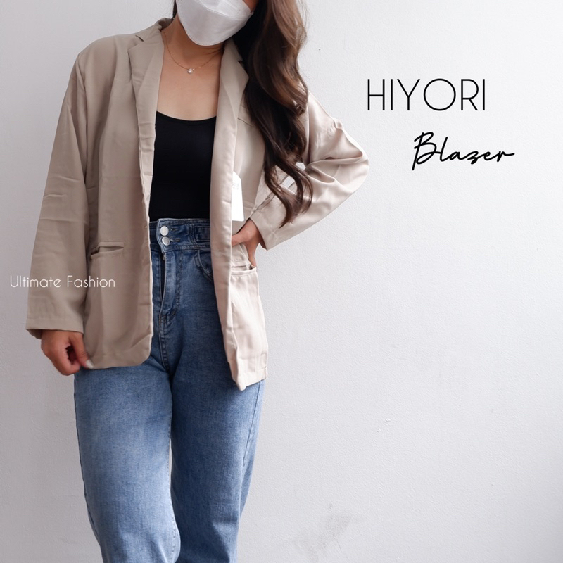 Hiyori Blazer Wanita Korean Style – Outer – Atasan Polyester Premium Korea Kekinian Rakku 231