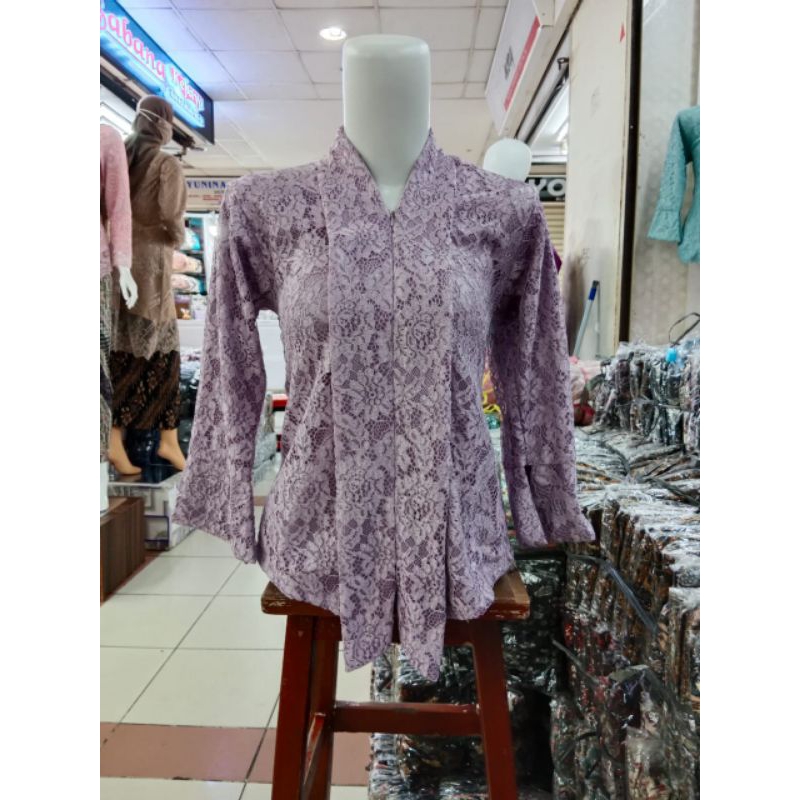 IndahKebaya • ATASAN SAJA / KEBAYA FLOY BROKAT KARTINI JUMBO LD 130 120 110 CM / KEBAYA ENCIM BUSUI FRIENDLY / KEBAYA KUTU BARU BROKAT /MOCCA HITAM NAVY MAROON SILVER PINK FANTA DUSTY SAGE WARDAH PUTIH HIJAU BOTOL LAVENDER