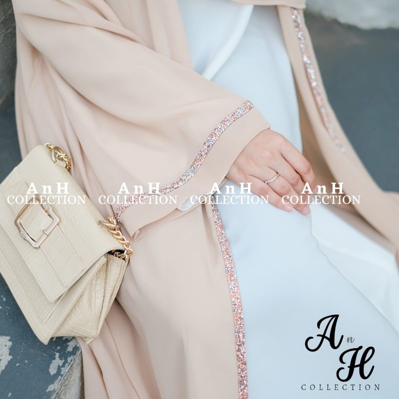 Abaya 810 set 3in1 outer free inner free pasmina by anh collection gamis saudi Turkey umroh dubai