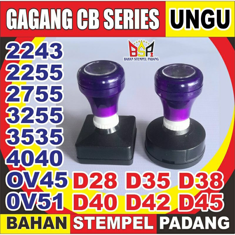 

GAGANG STEMPEL FLASH CB SERIES UNGU 14 VARIASI PILIHAN