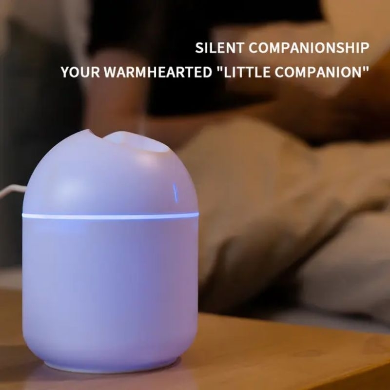 Mini Air Humidifier Diffuser Aromatherapy Portable LED RGB 250ml Pengharum Ruangan Pelembab Udara Purifier Oil Burner Essential Oil Penjernih Udara Aroma Terapi Minyak Esensial