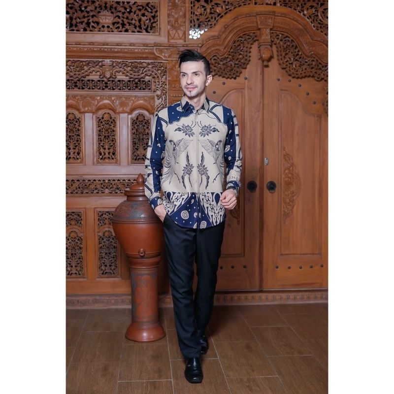 KEMEJA BATIK MODERN SLIMFIT PANJANG BAHUN KATUN HALUS FULL FURING HALUS