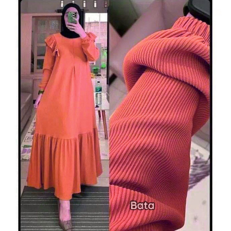 ILMYRA/ILMIRA DRESS GAMIS MAXY WANITA RIB KNIT IMPORT PREMIUM HIGH QUALITY JUMBO KEKINIAN MEWAH TERBARU By MISHA LABEL