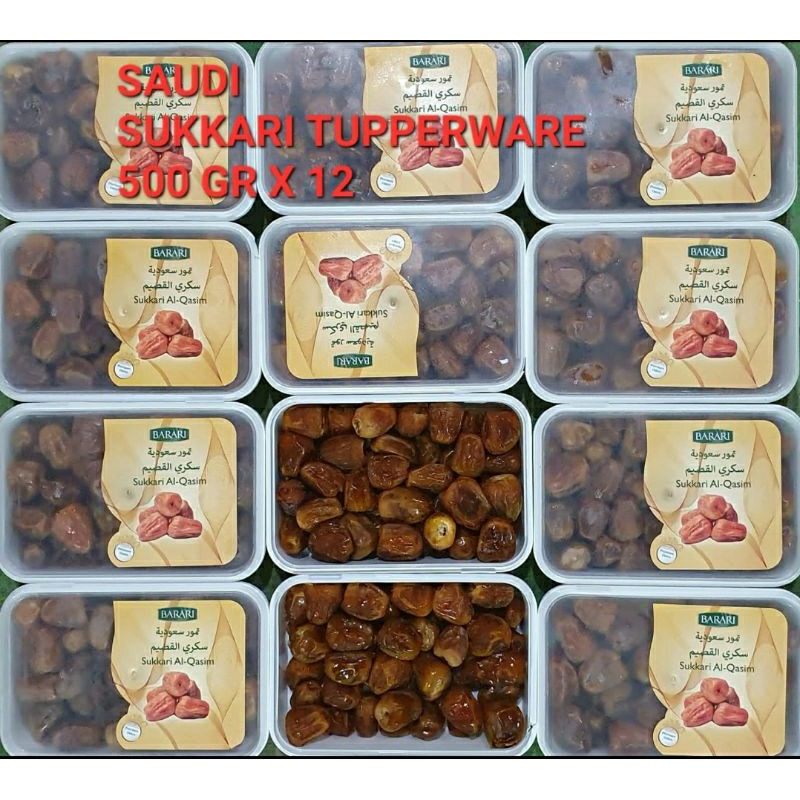 

kurma sukari Barari 500 gr x 12 pac kemasan tupper ware. Original packing pabrik