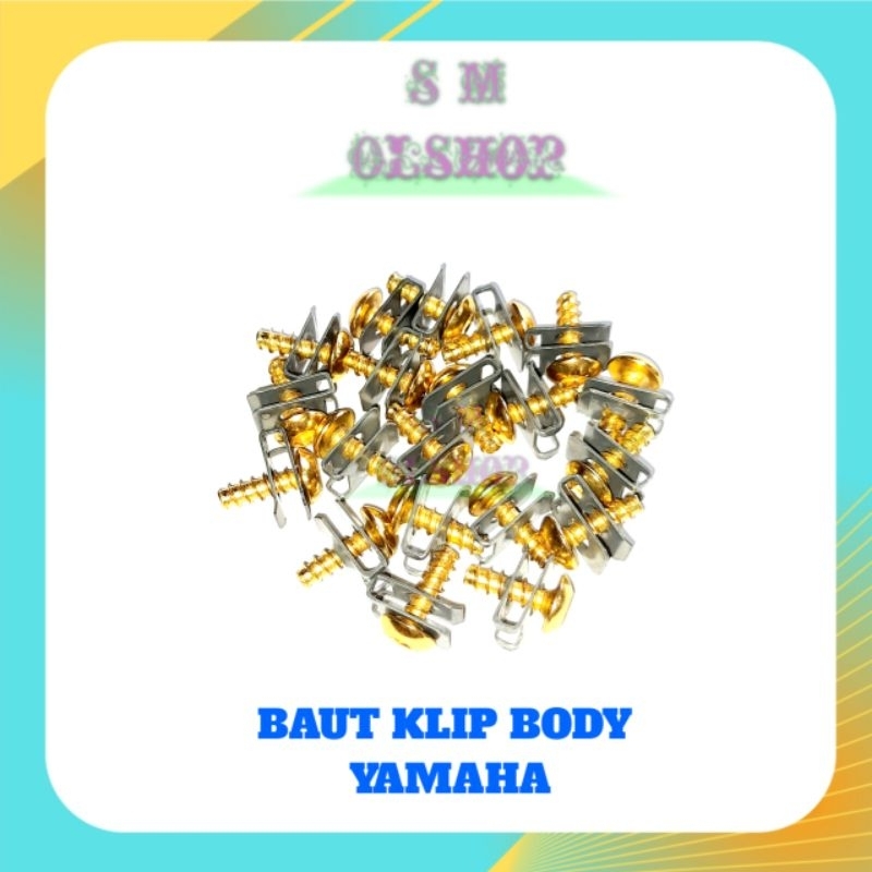 20 PCS BAUT KLIP YAMAHA GOLD ATAU CHROME BAUT KLIP MOTOR YAMAHA NMAX BAUT KLIP JUPITER MX UKURAN M5X15