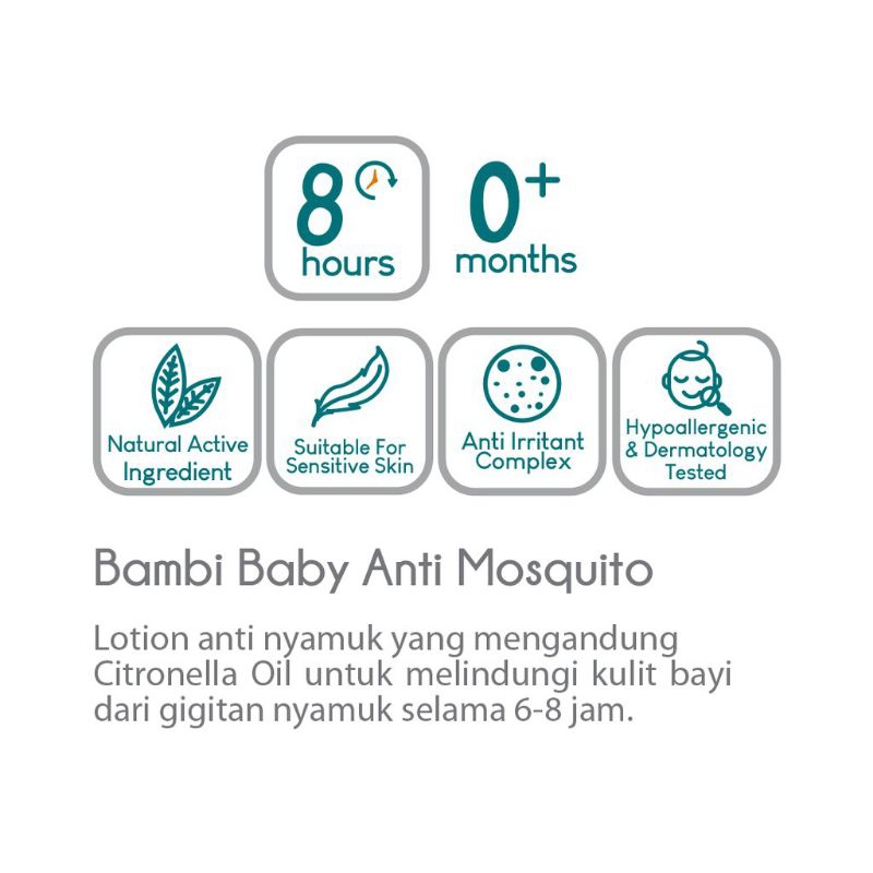 Bambi Baby Anti Mosquito Lotion with Citronella Oil - Lotion Anti Nyamuk