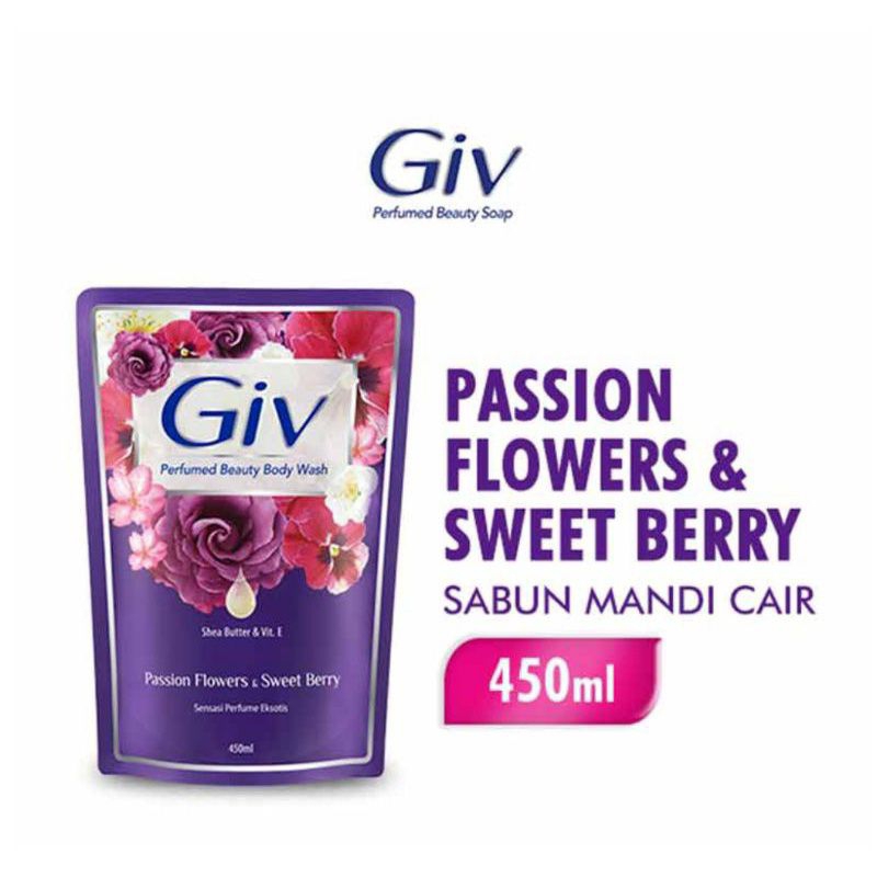 Giv Sabun mandi Cair body wash liquid Giv Smooth white pepaya &amp; honey 400 ml