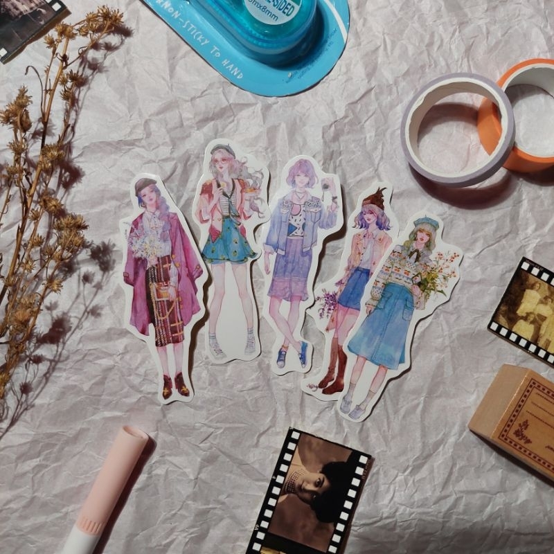 

Stiker Gadis Girl Sticker Aesthetic untuk DIY Scrapbook Bujo bullet journal