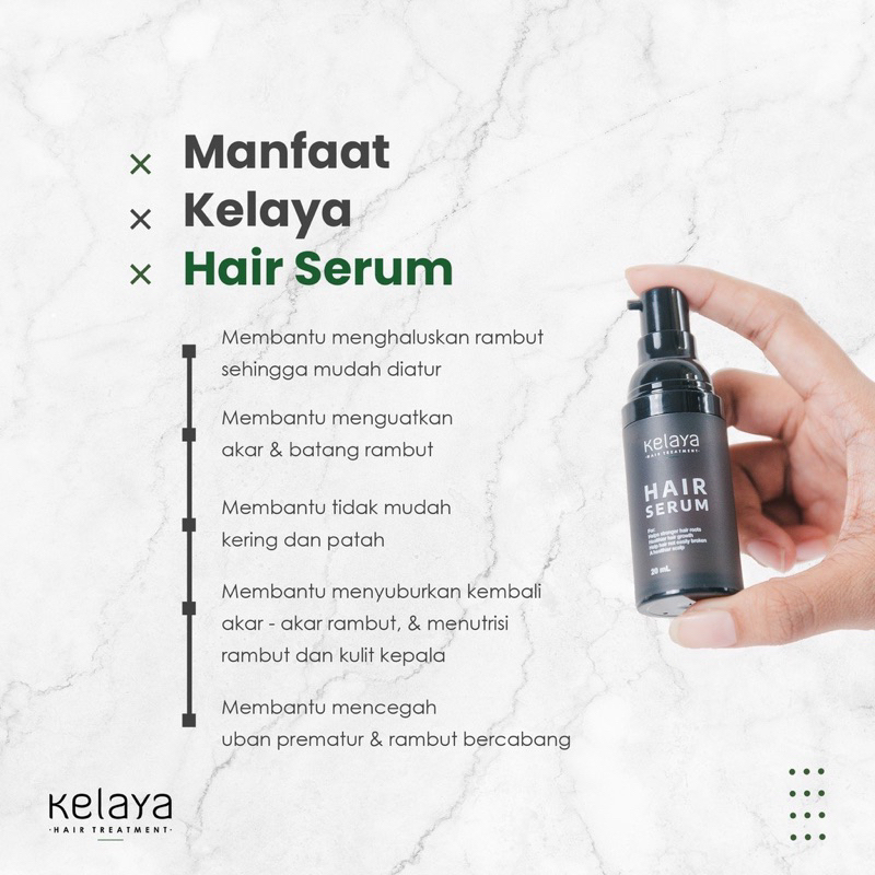 Kelaya Hair Serum Minyak Kemiri Serum Rambut Untuk Menumbuh Rambut Mengurangi Rambut Rontok