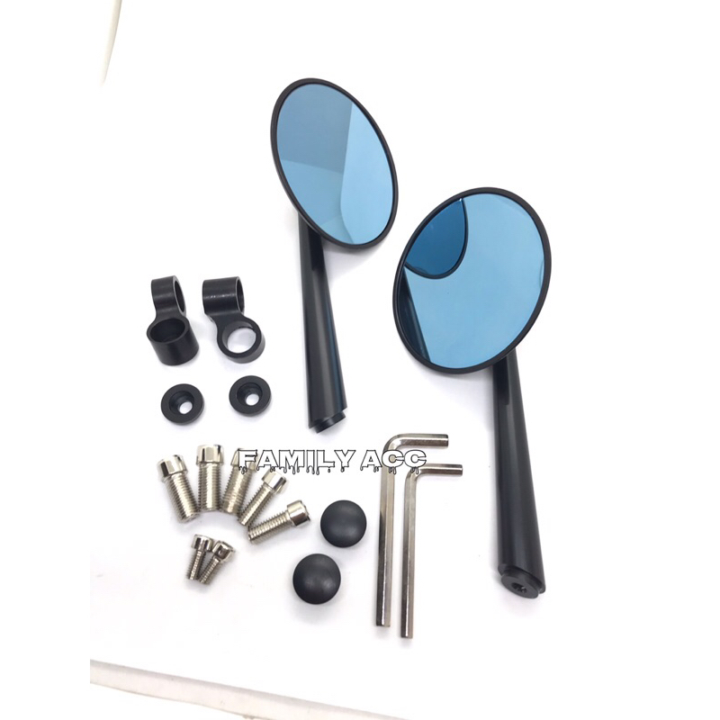 Spion Bulat AGV Original Retro Classic Mirror Blue Spion Jokowi Universal Motor Variasi Fazzio Nmax Aerox Pcx Adv dll