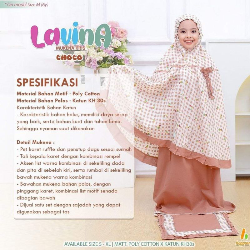 MUKENA ANAK LAVINA BY HEPPIN/MUKENA ANAK SET TAS+SAJADAH