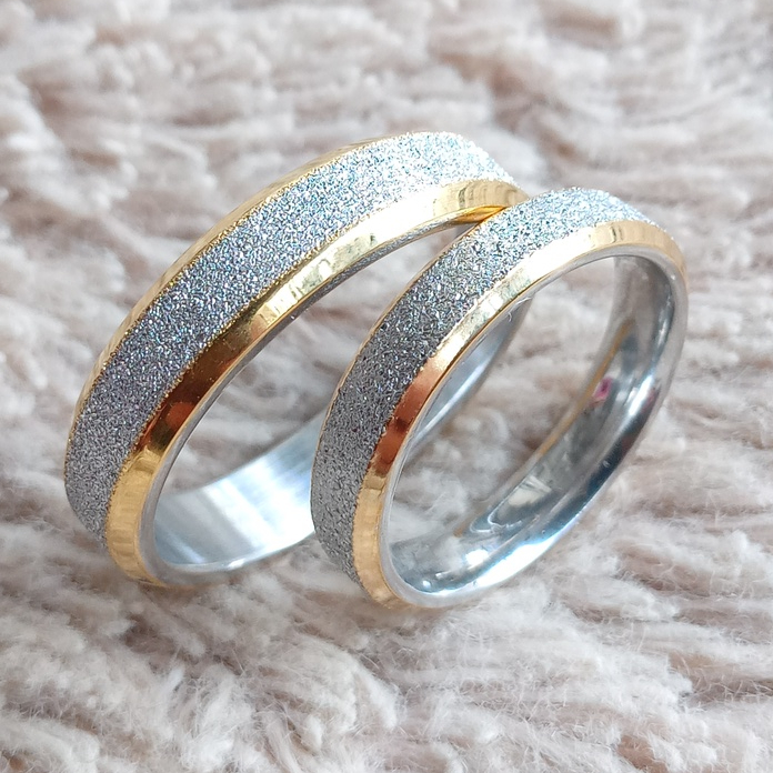 cincin tunangan couple titanium anti karat