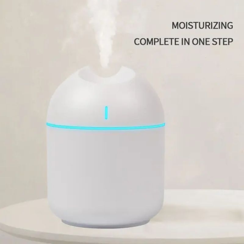 Mini Air Humidifier Diffuser Aromatherapy Portable LED RGB 250ml Pengharum Ruangan Pelembab Udara Purifier Oil Burner Essential Oil Penjernih Udara Aroma Terapi Minyak Esensial