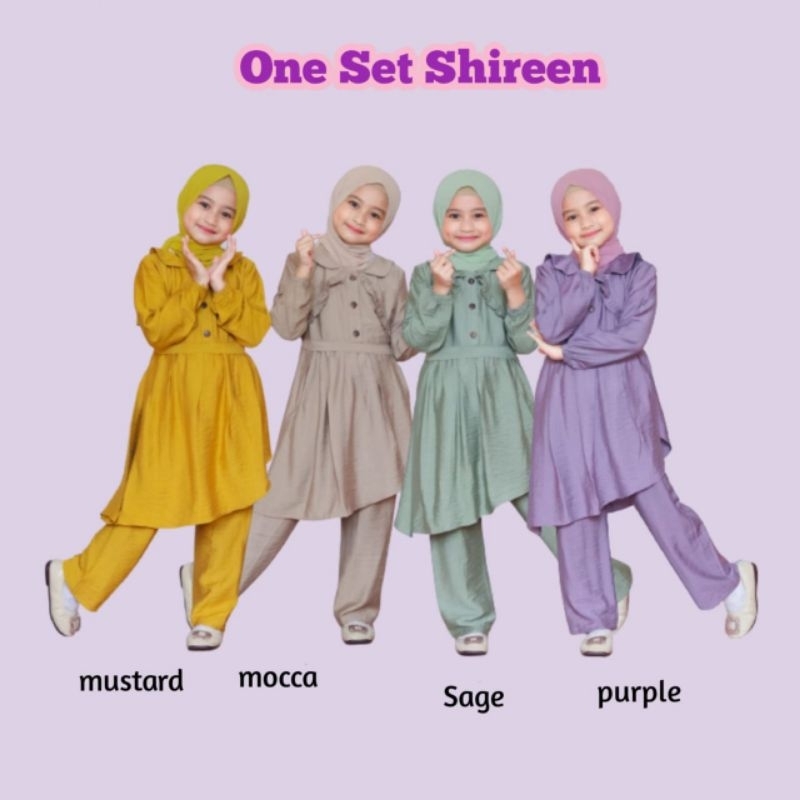[ SHIREEN ] Oneset anak Shireen setelan anak cerutty crincle toko baju muslim anak Kalimantan timur 